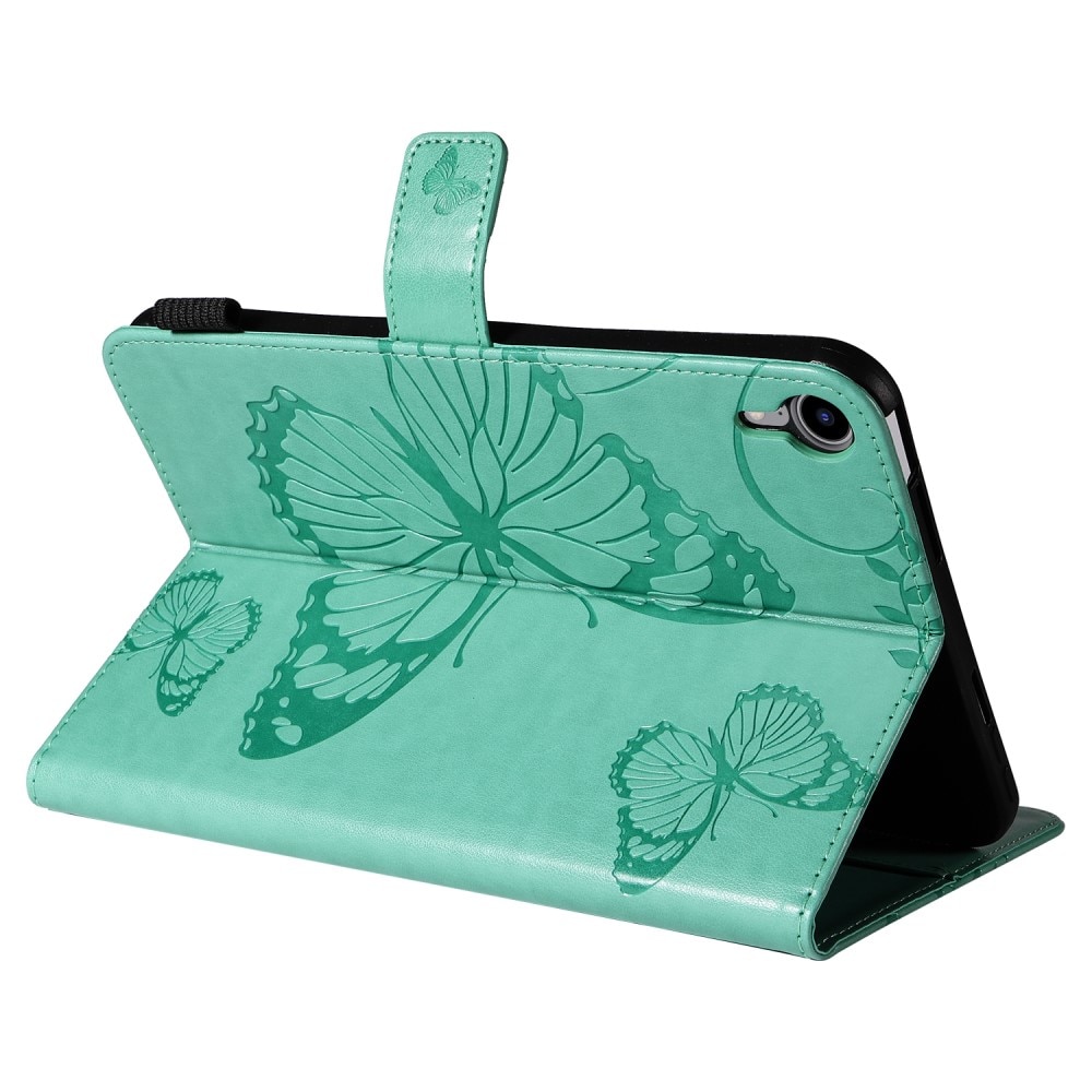 iPad Mini 6 2021 Leren vlinderhoesje Groen