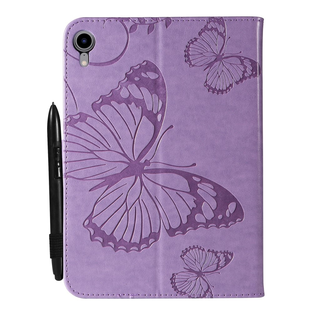iPad Mini 6th Gen (2021) Leren vlinderhoesje paars