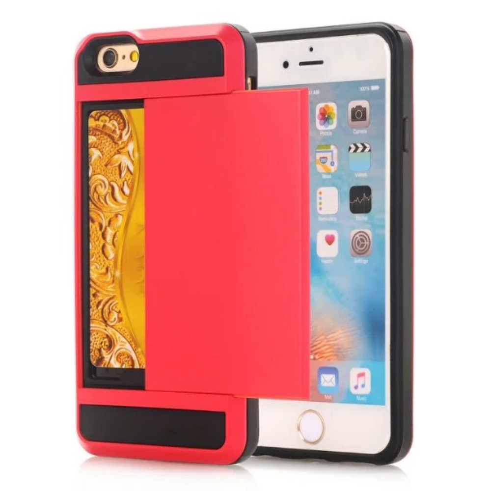 iPhone 7/8/SE Hoesje met Cardslot rood