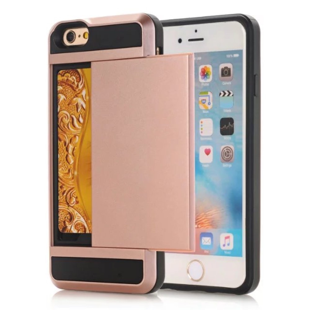 iPhone 7 Hoesje met Cardslot Rosé goud