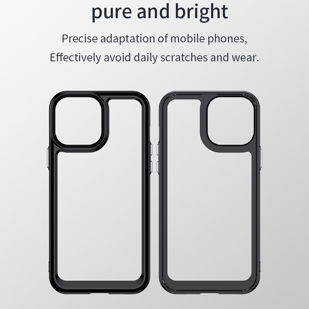 iPhone 13 Pro TPU + Plexiglas Hybridcase Zwart