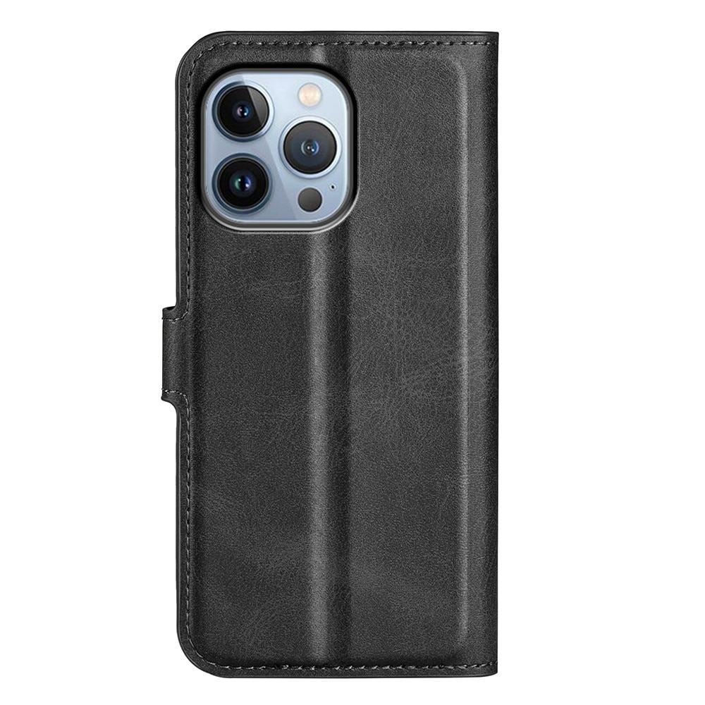 iPhone 14 Pro Max Leather Wallet Zwart