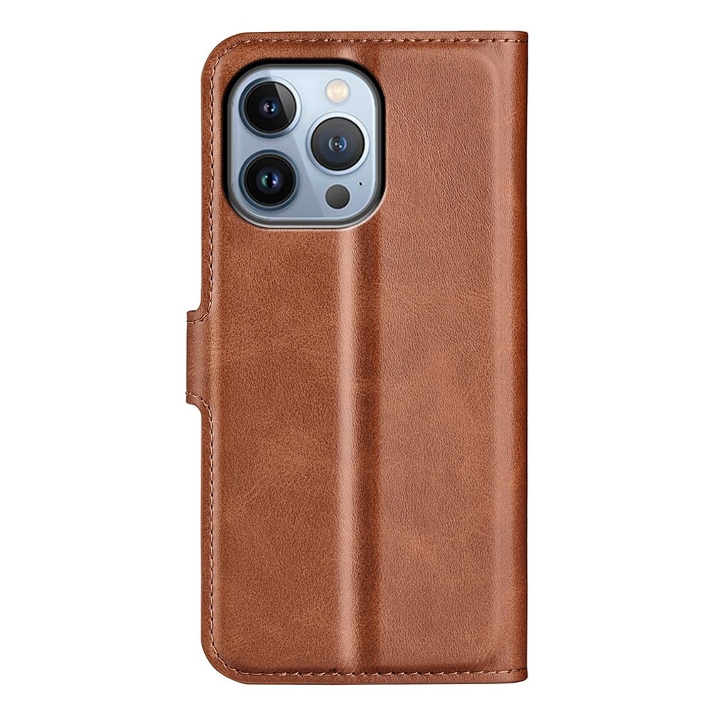 iPhone 14 Pro Max Leather Wallet Brown