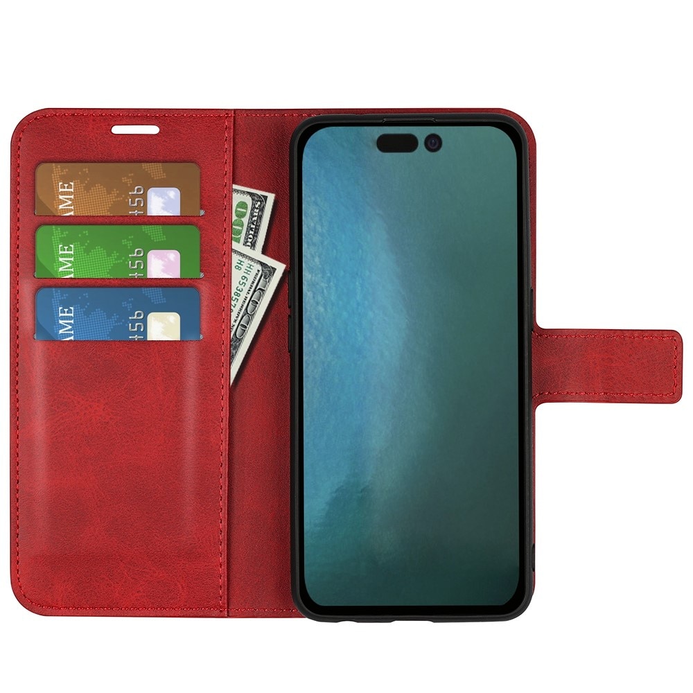 iPhone 14 Leather Wallet Red