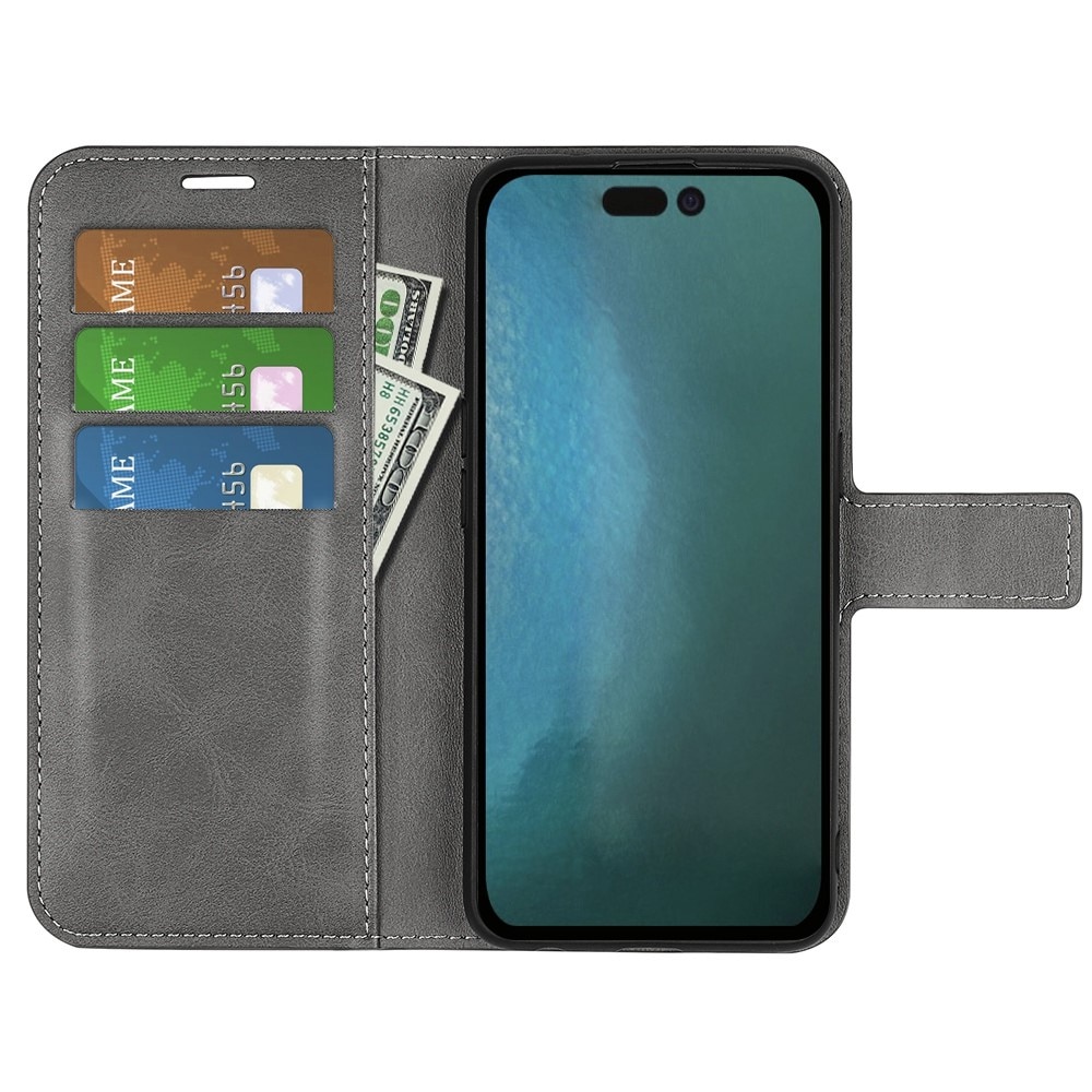 iPhone 14 Leather Wallet Grey