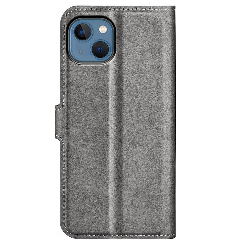 iPhone 14 Plus Leather Wallet Grey