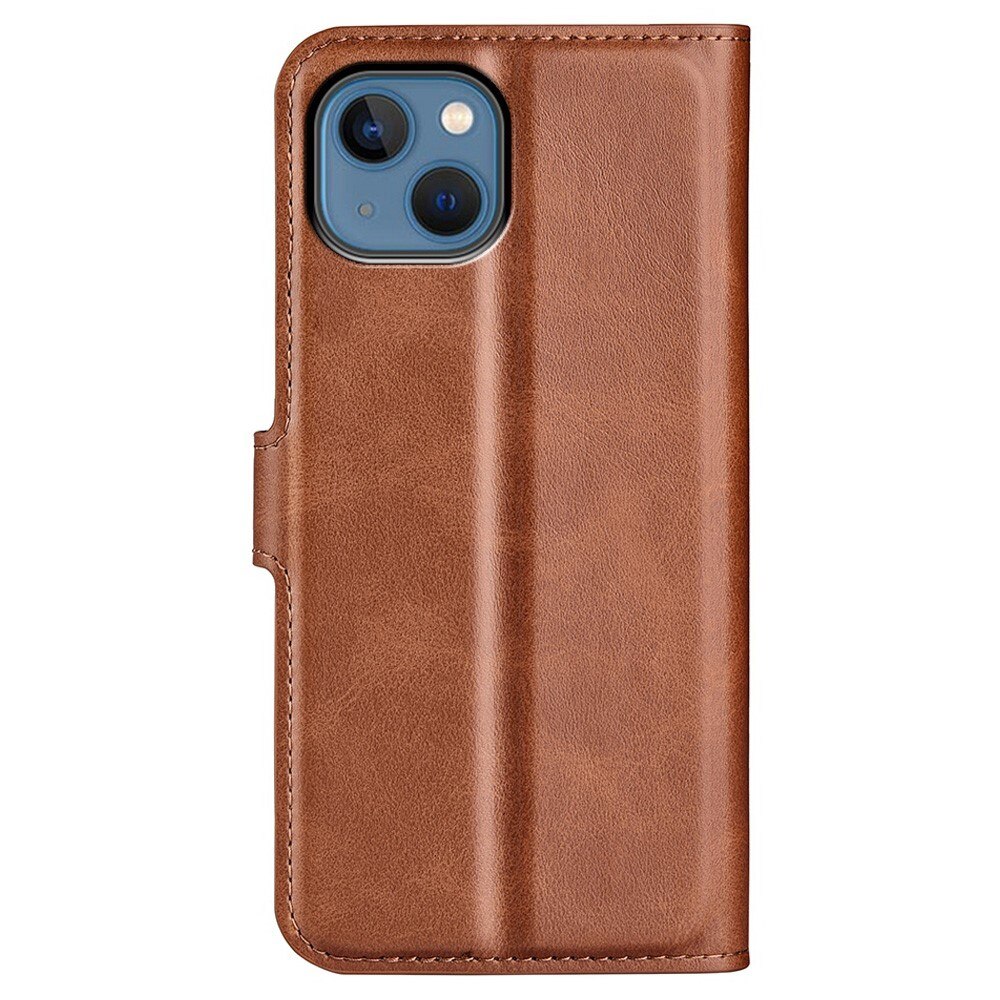 iPhone 14 Plus Leather Wallet Brown