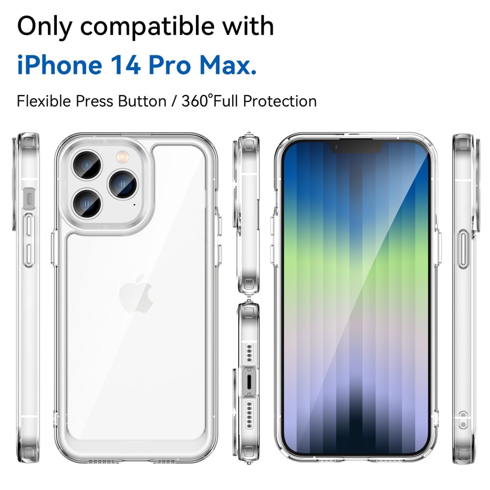 Crystal Hybrid Case iPhone 14 Pro Max transparant
