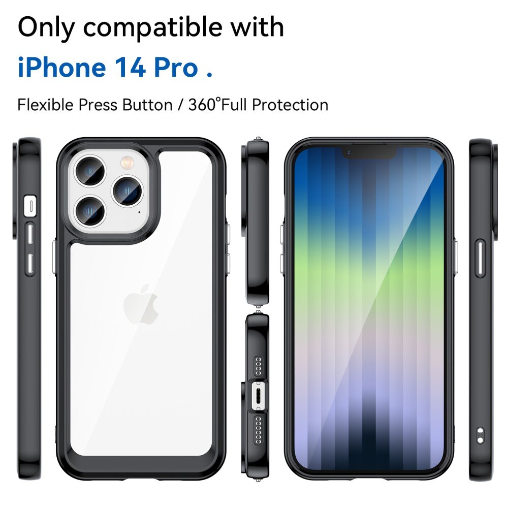 Hybridcase iPhone 14 Pro Zwart