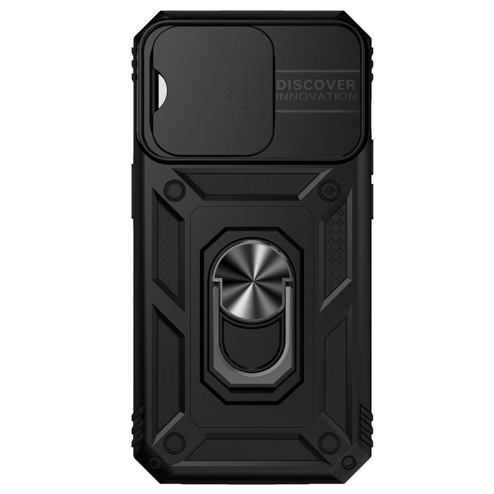 iPhone 14 Pro Max Hybridcase Ring + Camera Protector Zwart