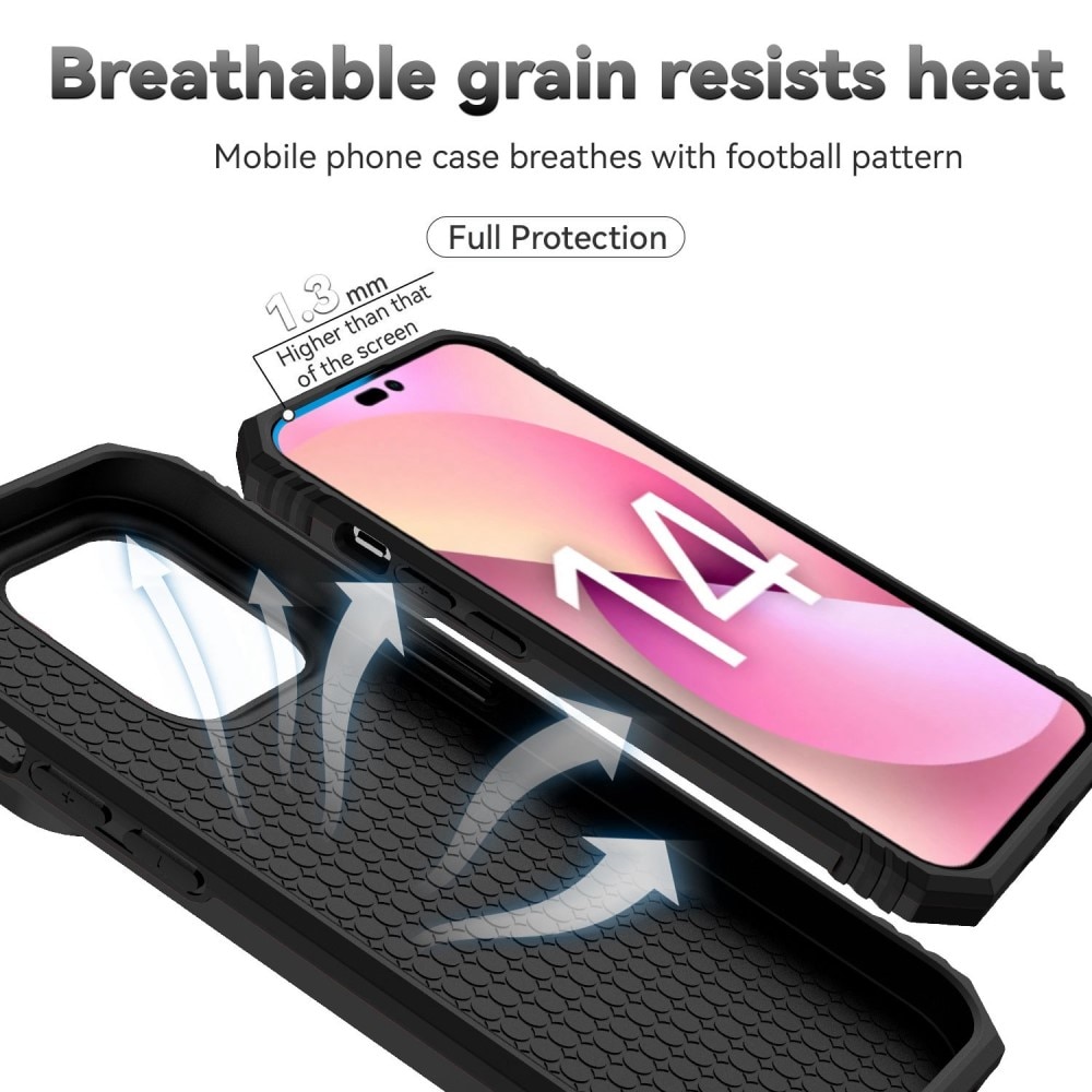 iPhone 14 Pro Max Hybridcase Ring + Camera Protector Zwart