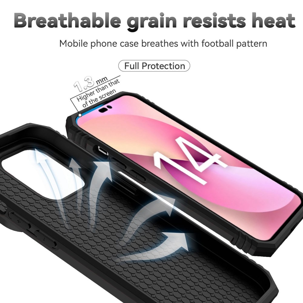 iPhone 14 Pro Max Hybridcase Ring+Camera Protector Zwart