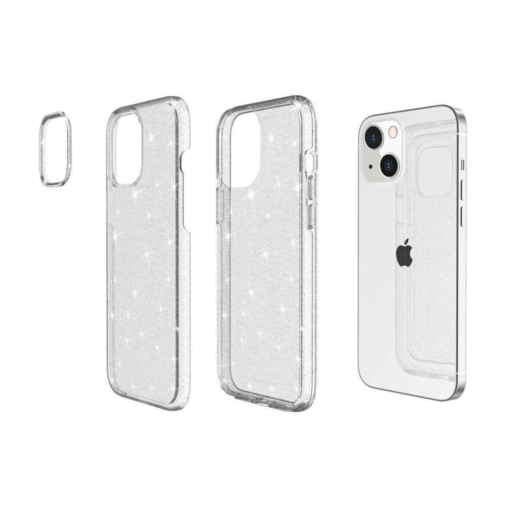 iPhone 14 Liquid Glitter Case transparant