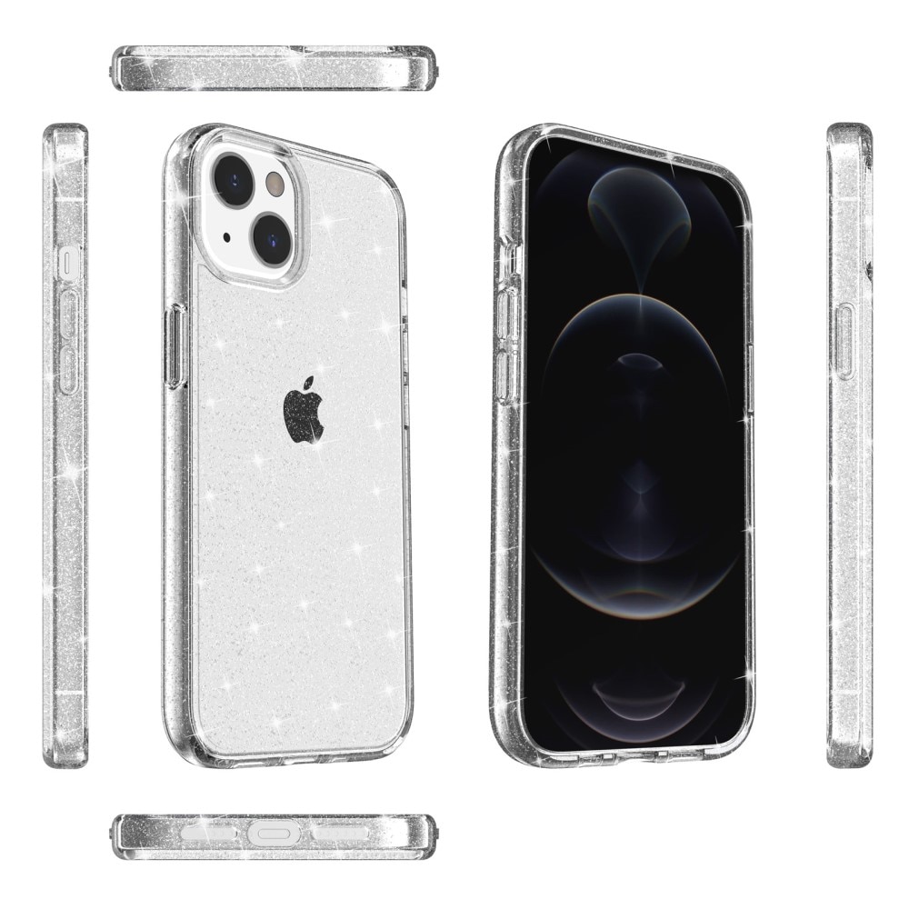 iPhone 14 Liquid Glitter Case transparant