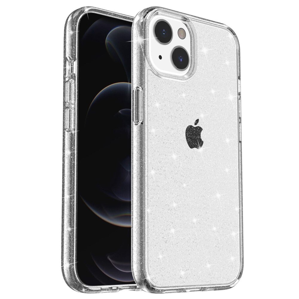 iPhone 14 Plus Liquid Glitter Case transparant