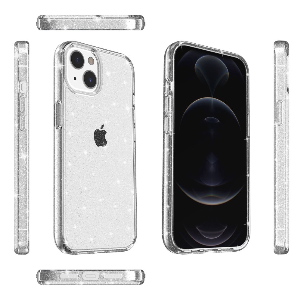 iPhone 14 Plus Liquid Glitter Case transparant
