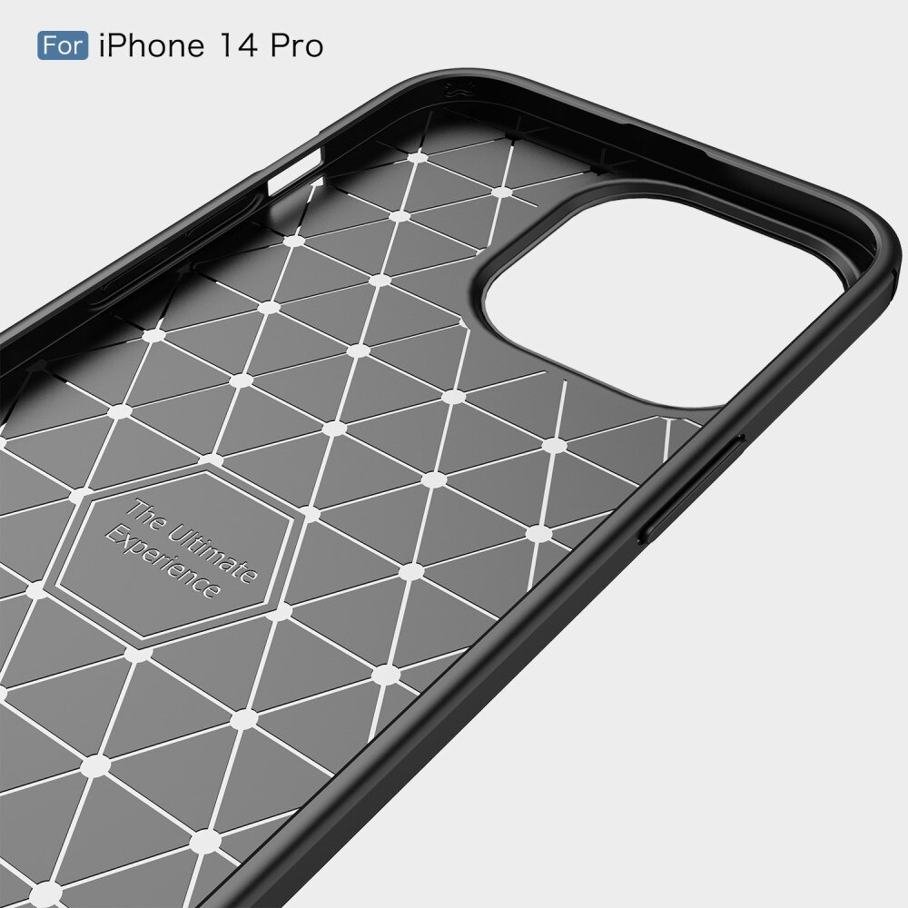 Hoesje TPU Brushed iPhone 14 Pro Zwart