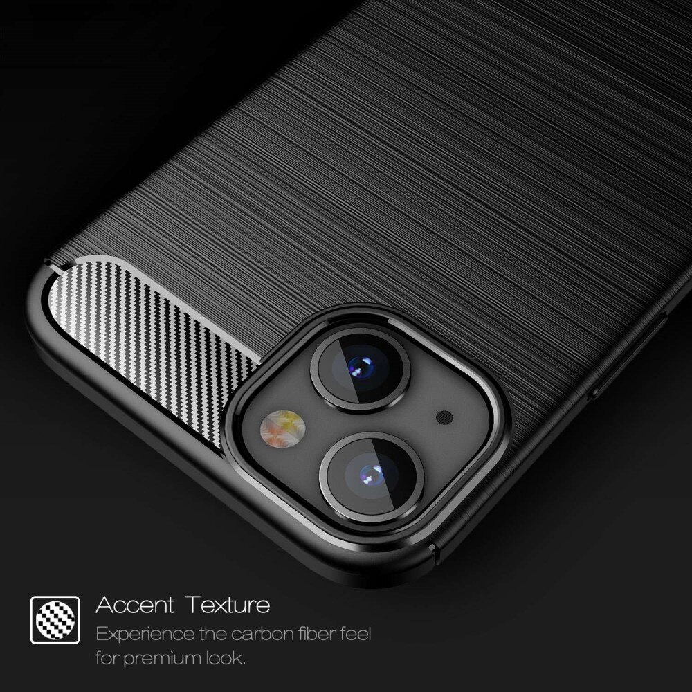 Hoesje TPU Brushed iPhone 14 Zwart
