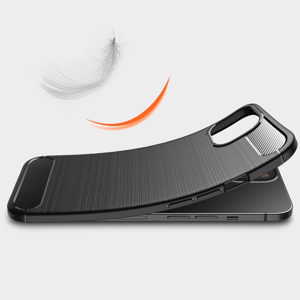 Hoesje TPU Brushed iPhone 14 Zwart