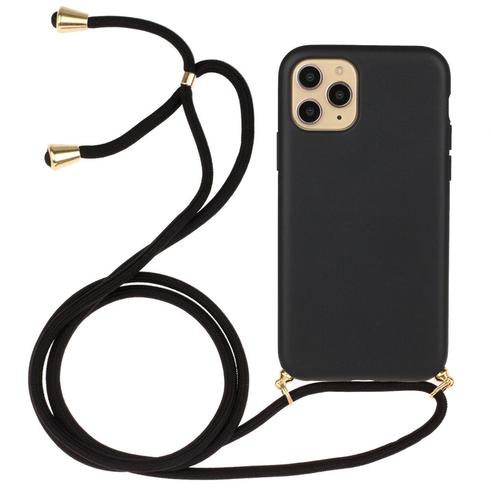 iPhone 14 Pro Max Hoesje Halsband Zwart