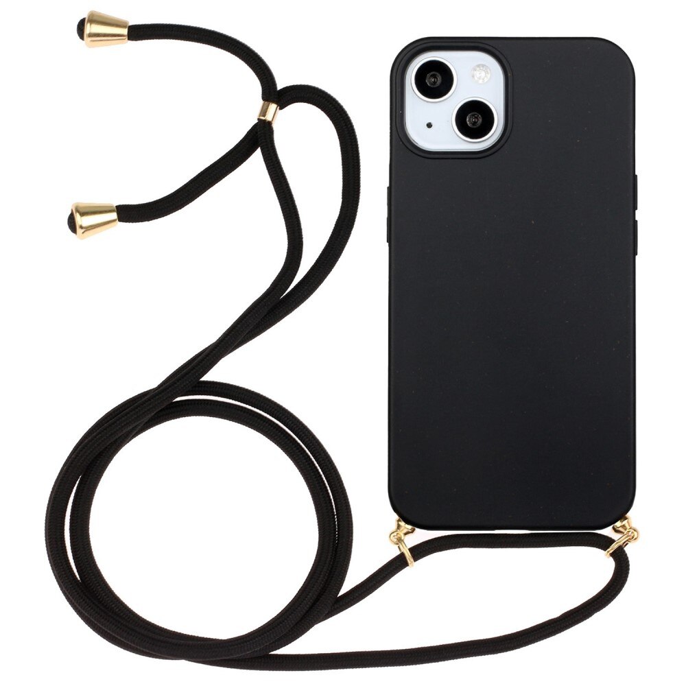 iPhone 14 Hoesje Halsband Zwart