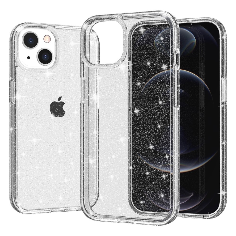 iPhone 15 Plus Liquid Glitter Case transparant