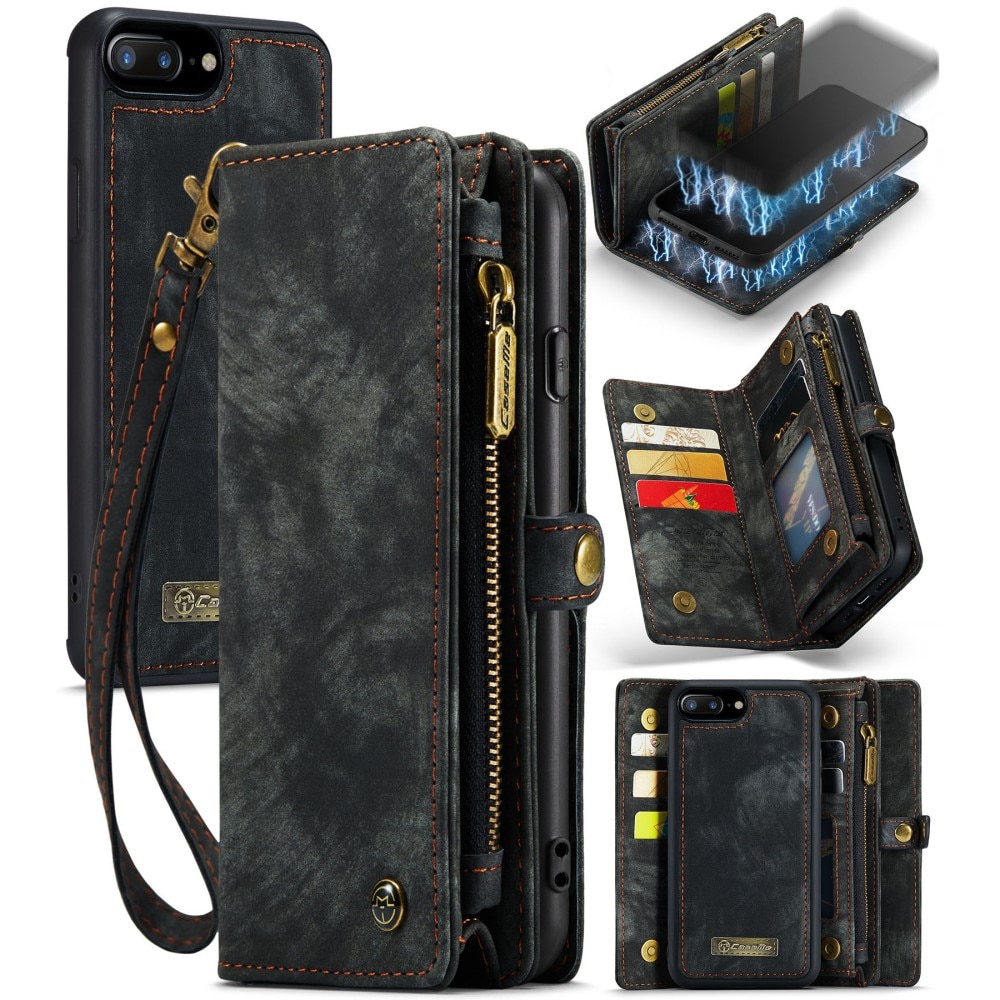 Multi-slot hoesje iPhone 7 Plus/8 Plus Grijs