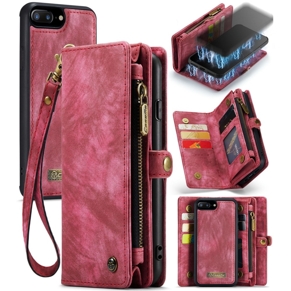 Multi-slot hoesje iPhone 7 Plus/8 Plus Rood