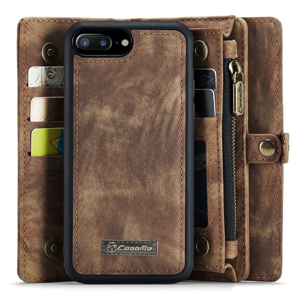 Multi-slot hoesje iPhone 7 Plus/8 Plus Bruin