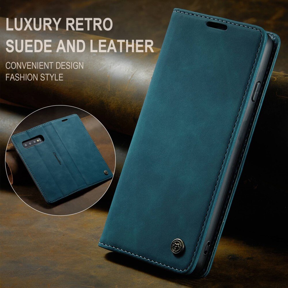 Slim Bookcover Hoesje Samsung Galaxy S10 Blauw