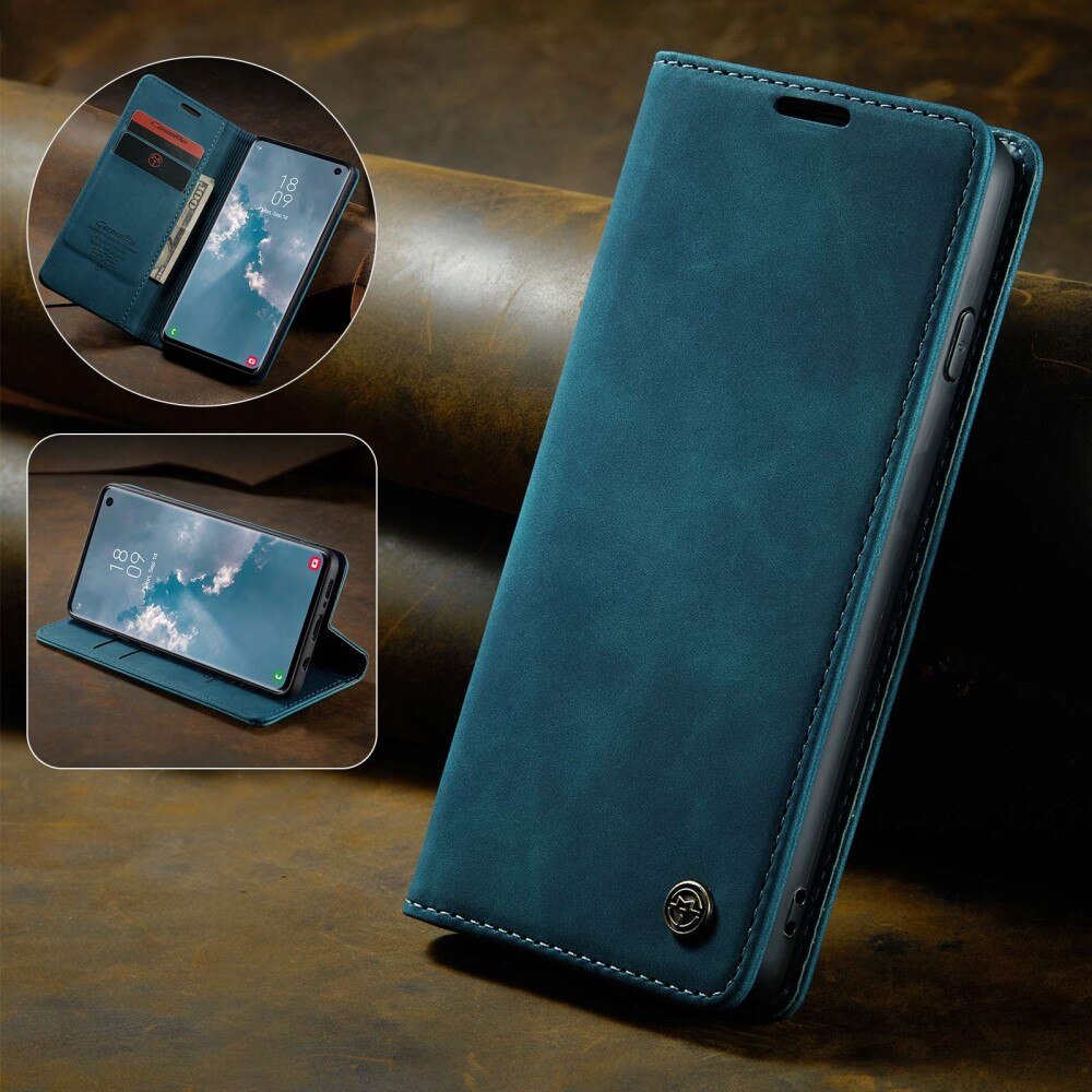 Slim Bookcover Hoesje Samsung Galaxy S10 Blauw