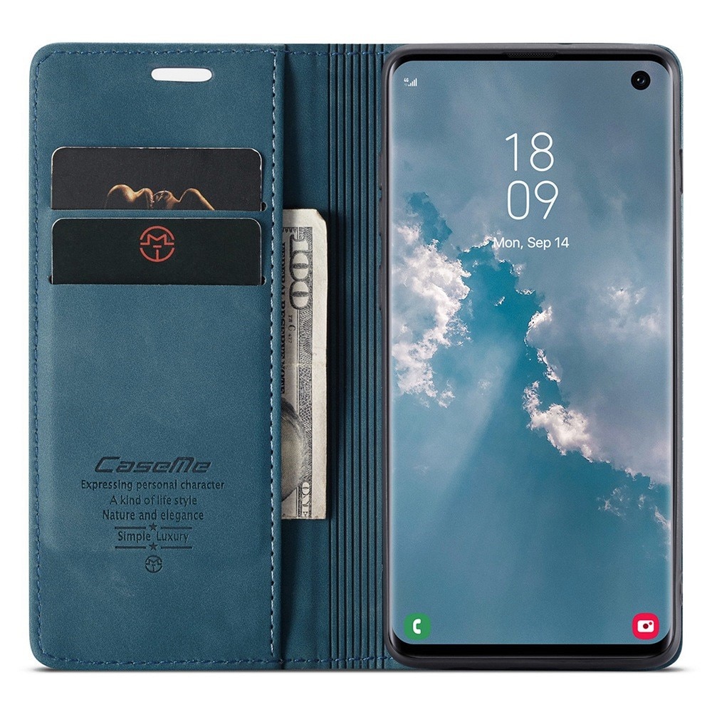 Slim Bookcover hoesje Samsung Galaxy S10 blauw