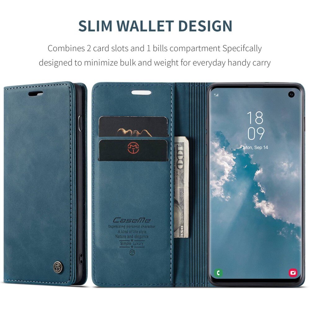 Slim Bookcover Hoesje Samsung Galaxy S10 Blauw