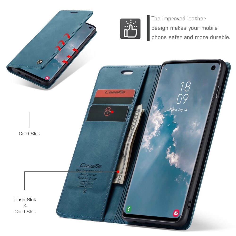 Slim Bookcover hoesje Samsung Galaxy S10 blauw