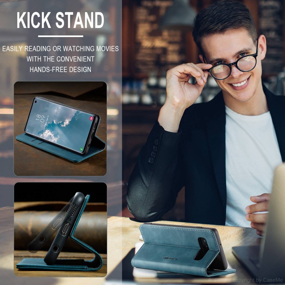 Slim Bookcover Hoesje Samsung Galaxy S10 Blauw