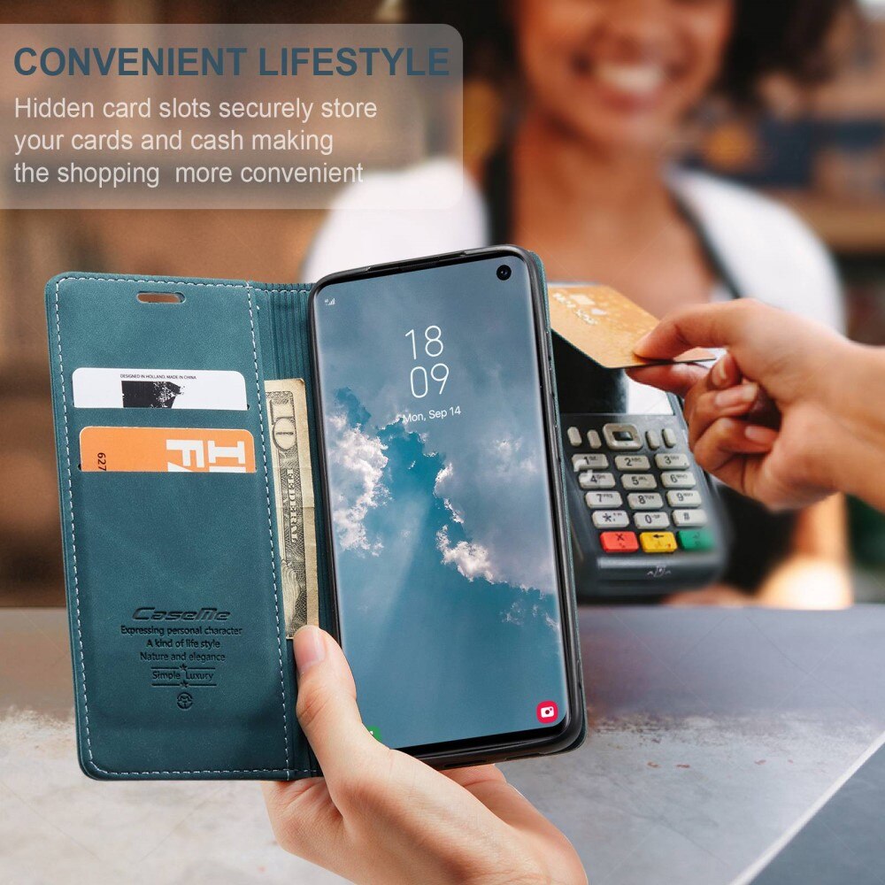 Slim Bookcover Hoesje Samsung Galaxy S10 Blauw