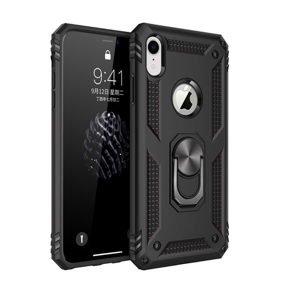 iPhone XR Hybridcase Tech Ring zwart