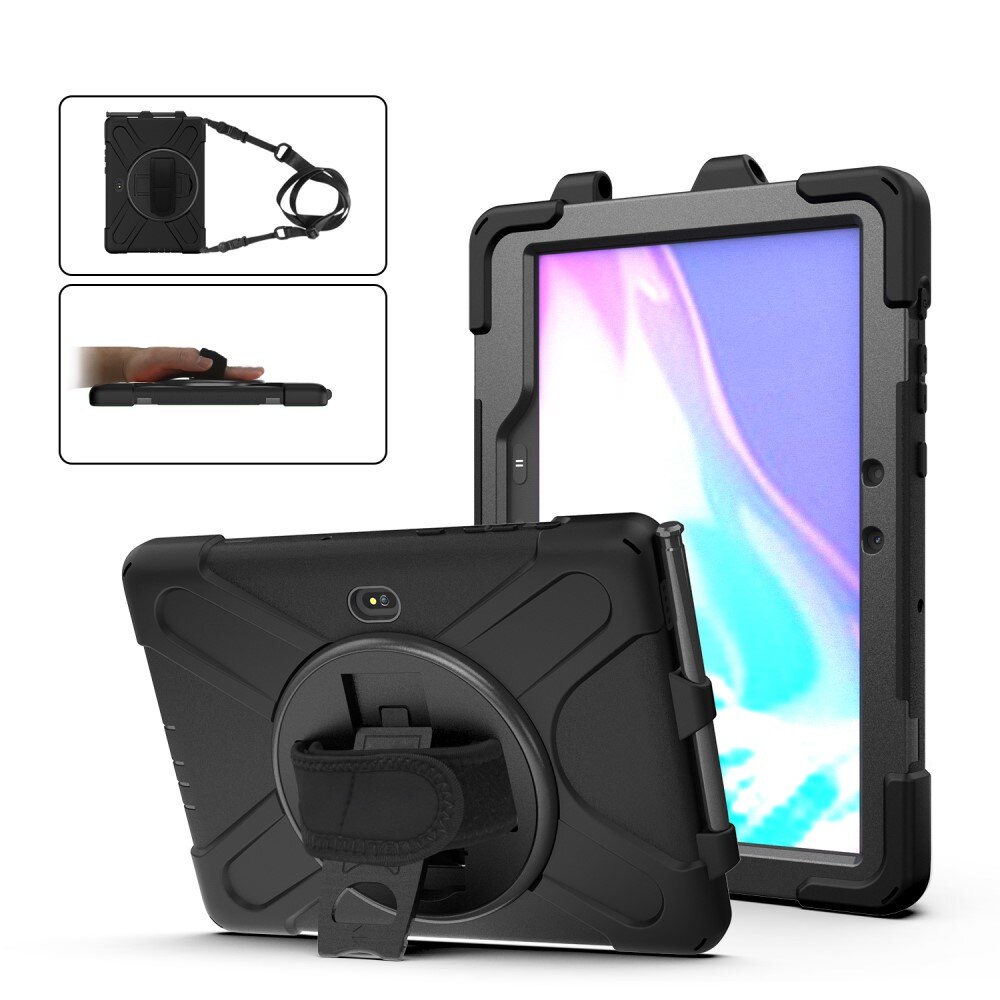 Samsung Galaxy Tab Active4 Pro Schokbestendige Hybridcase met schouderriem zwart