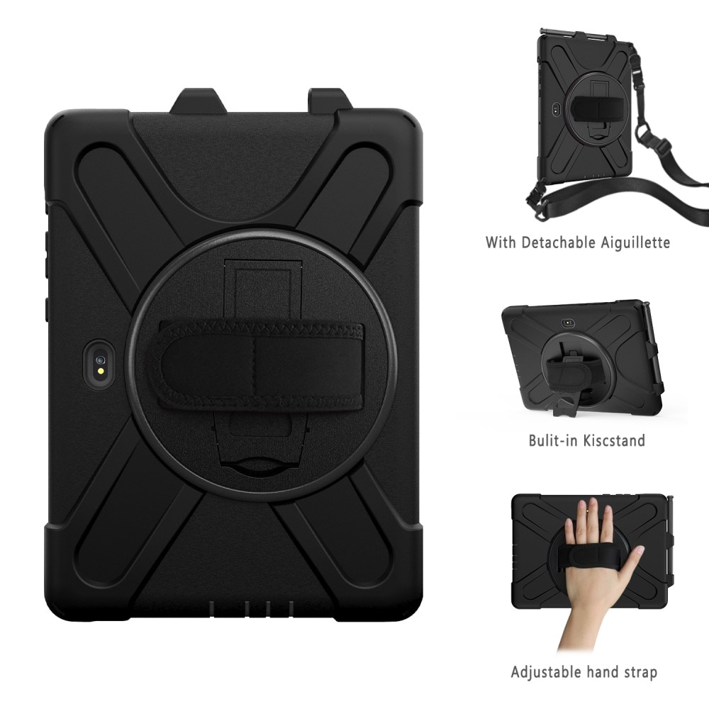 Samsung Galaxy Tab Active4 Pro Schokbestendige Hybridcase met schouderriem zwart