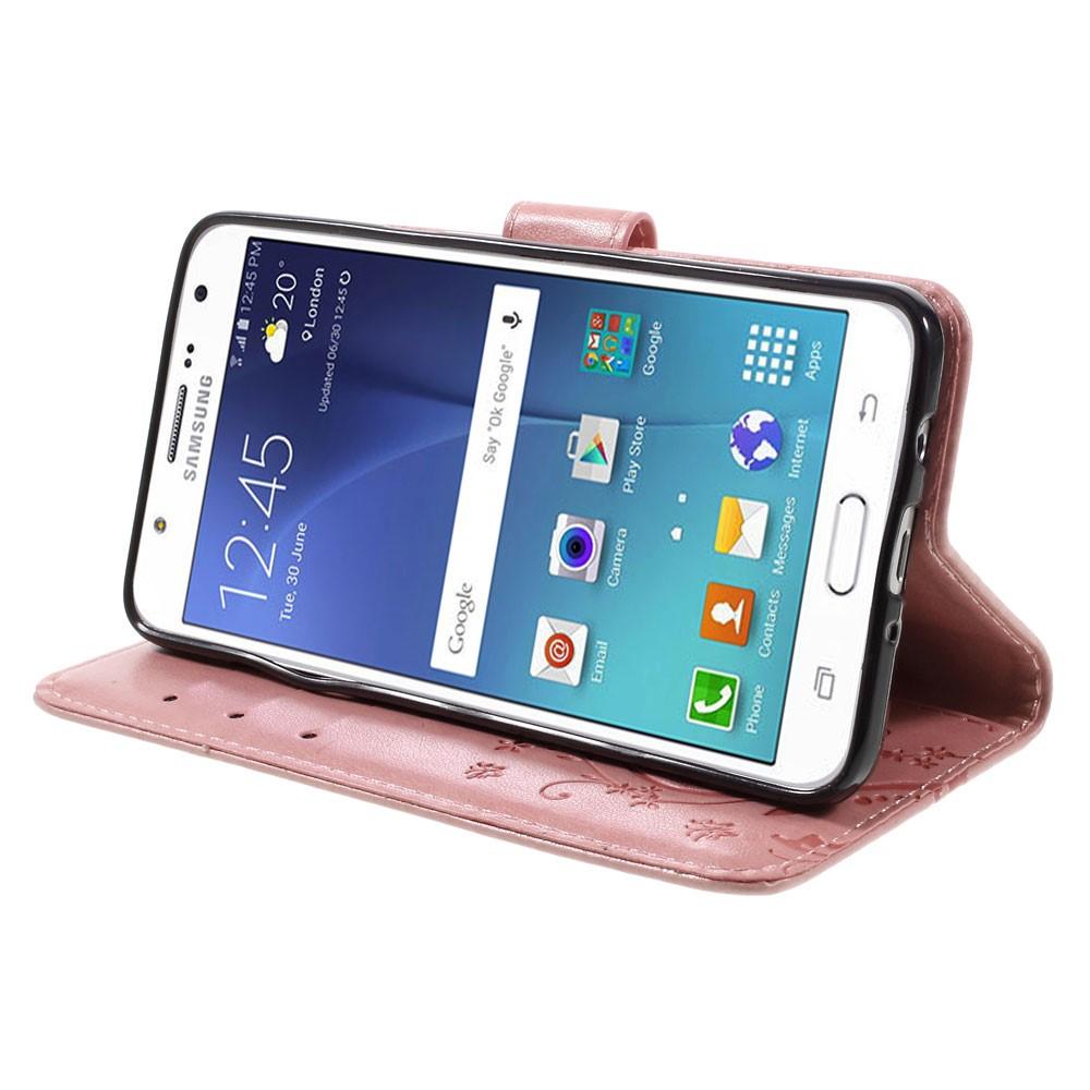Samsung Galaxy J5 2016 Leren vlinderhoesje Roze