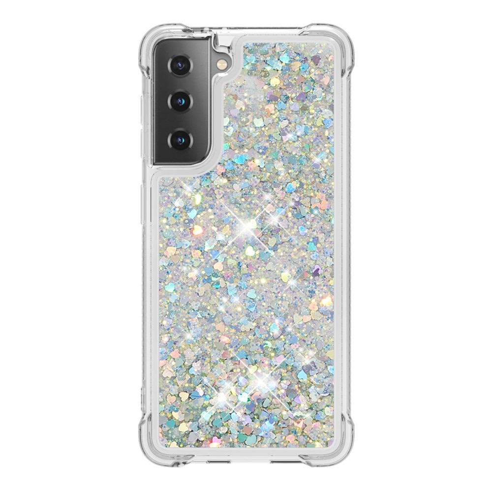 Samsung Galaxy S21 Glitter Powder TPU Case Zilver