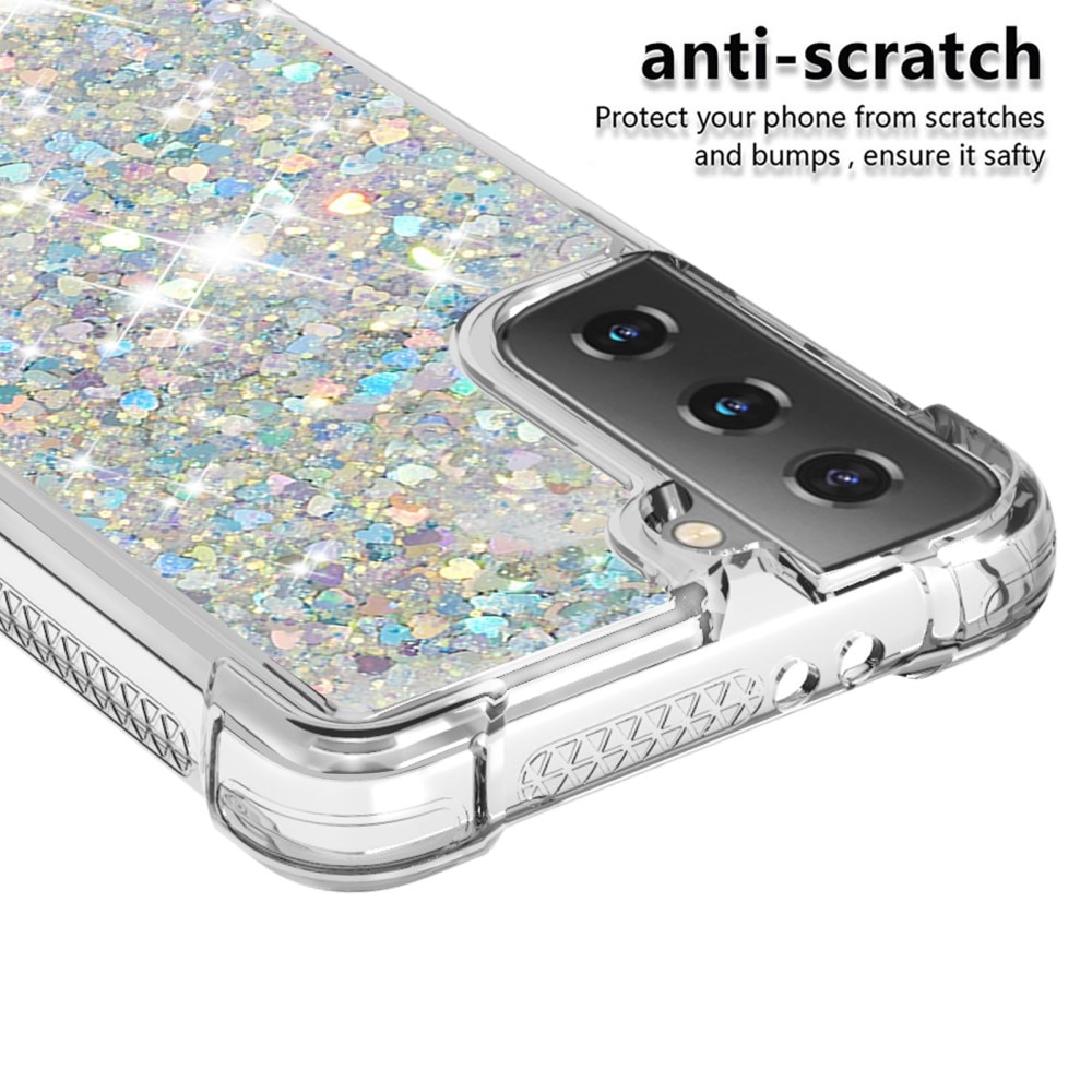 Samsung Galaxy S21 Glitter Powder TPU Case Zilver