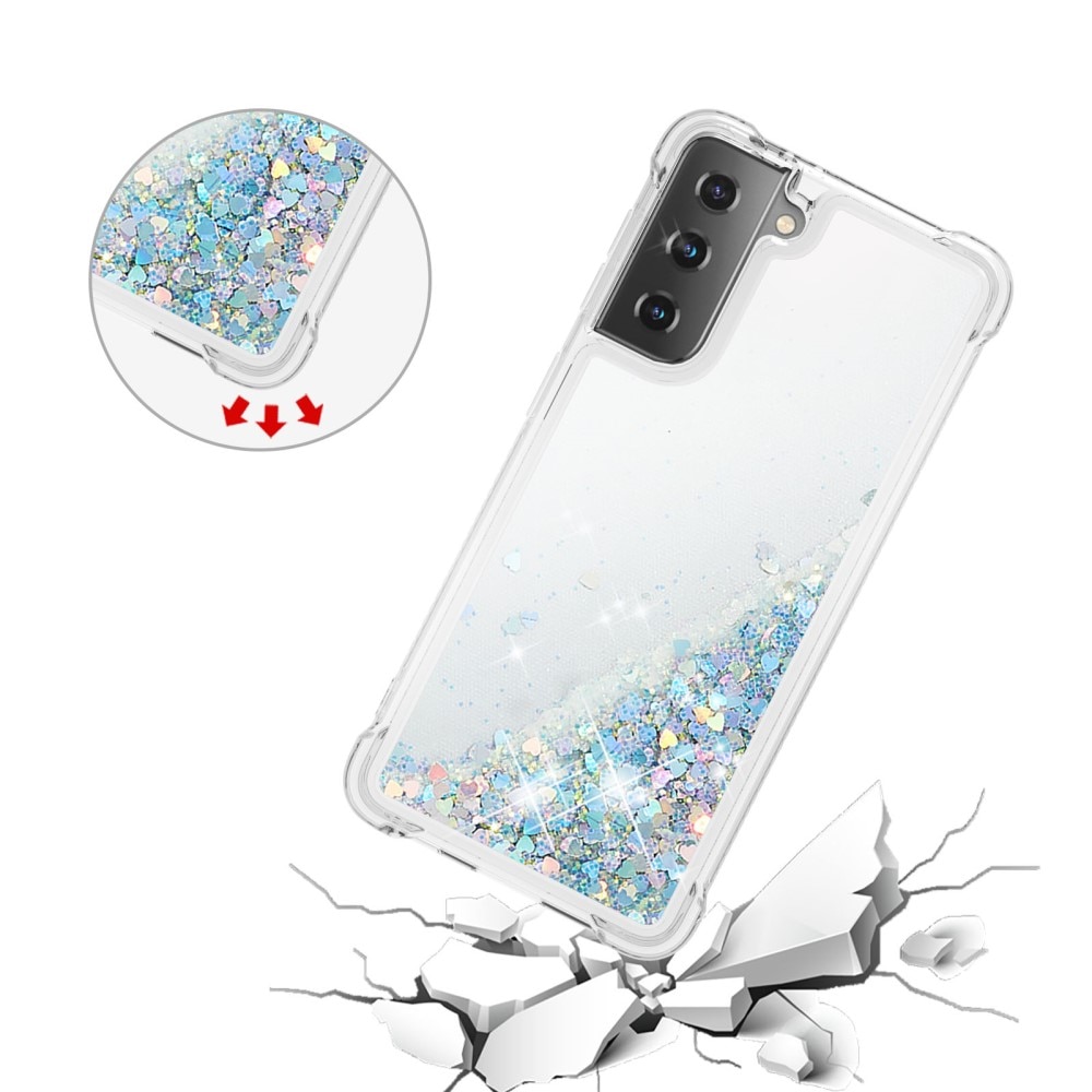 Samsung Galaxy S21 Glitter Powder TPU Case Zilver