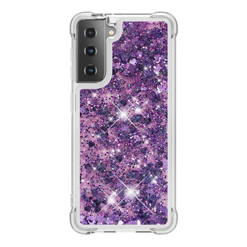 Samsung Galaxy S21 Glitter Powder TPU Case Purper