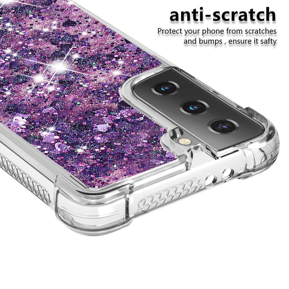 Samsung Galaxy S21 Glitter Powder TPU Case Purper