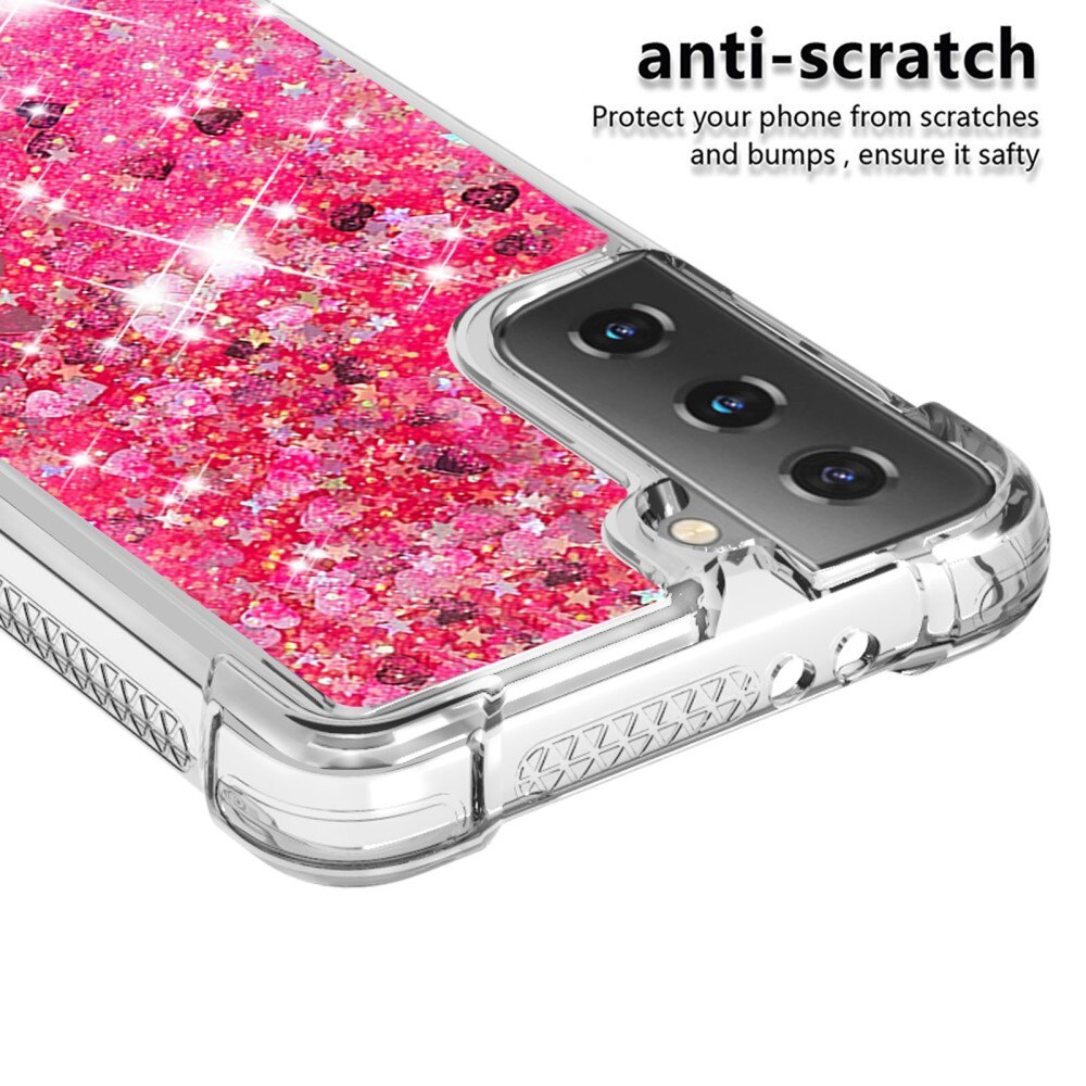 Samsung Galaxy S21 Glitter Powder TPU Case Roze
