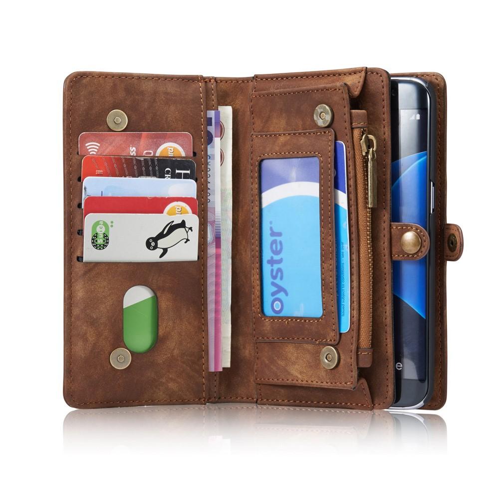 Multi-slot Hoesje Samsung Galaxy S7 Edge Bruin