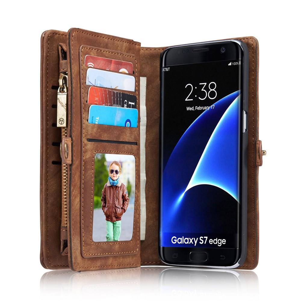 Multi-slot hoesje Samsung Galaxy S7 Edge Bruin