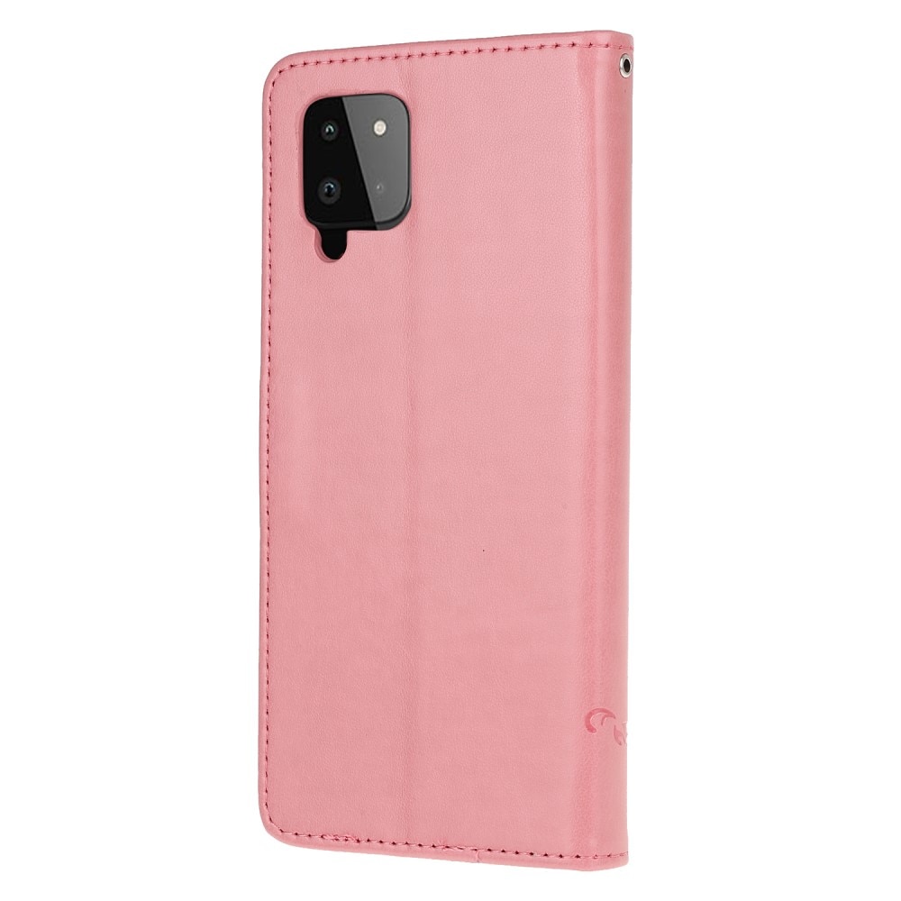 Samsung Galaxy A22 4G Leren vlinderhoesje Roze
