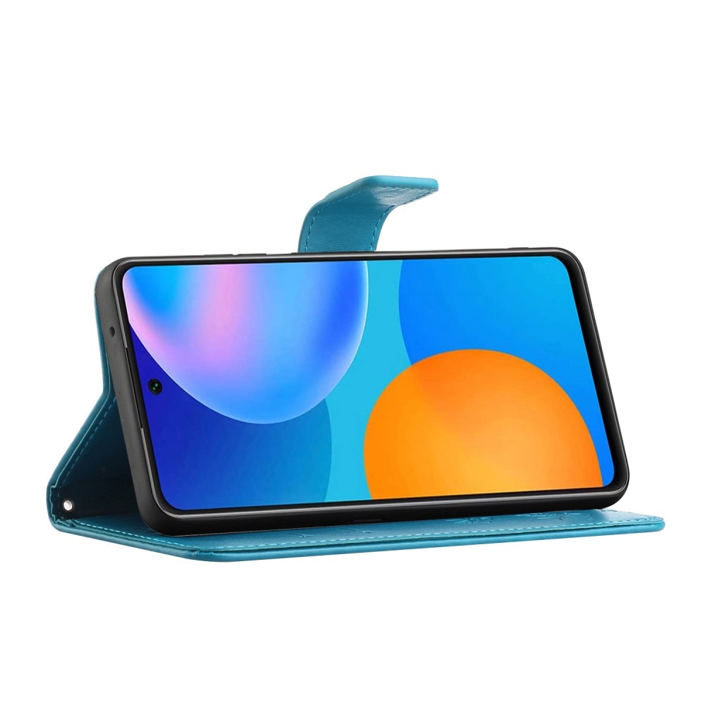 Samsung Galaxy A82 5G Leren vlinderhoesje Blauw